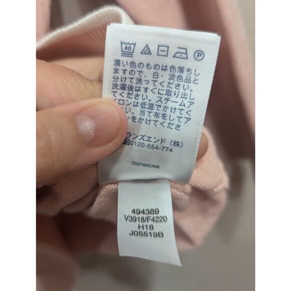 Pink aviator bear graphic knit sweater 100% supima cotton by Land's End size L - Picture 4 of 11